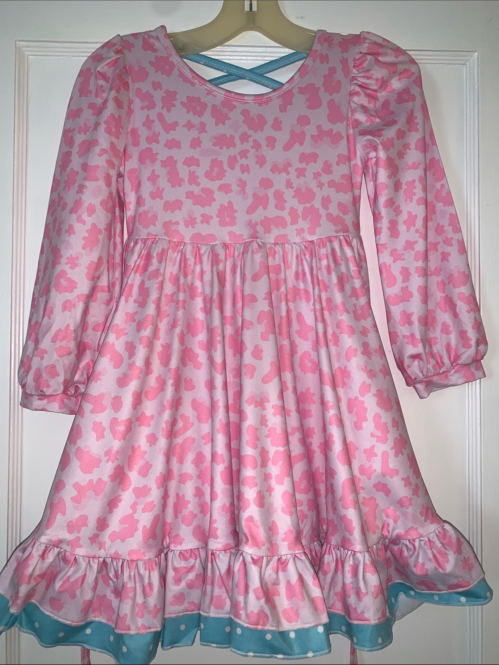NWOT Eliza Cate & Co. Pink Leopard Twirl Dress 4T